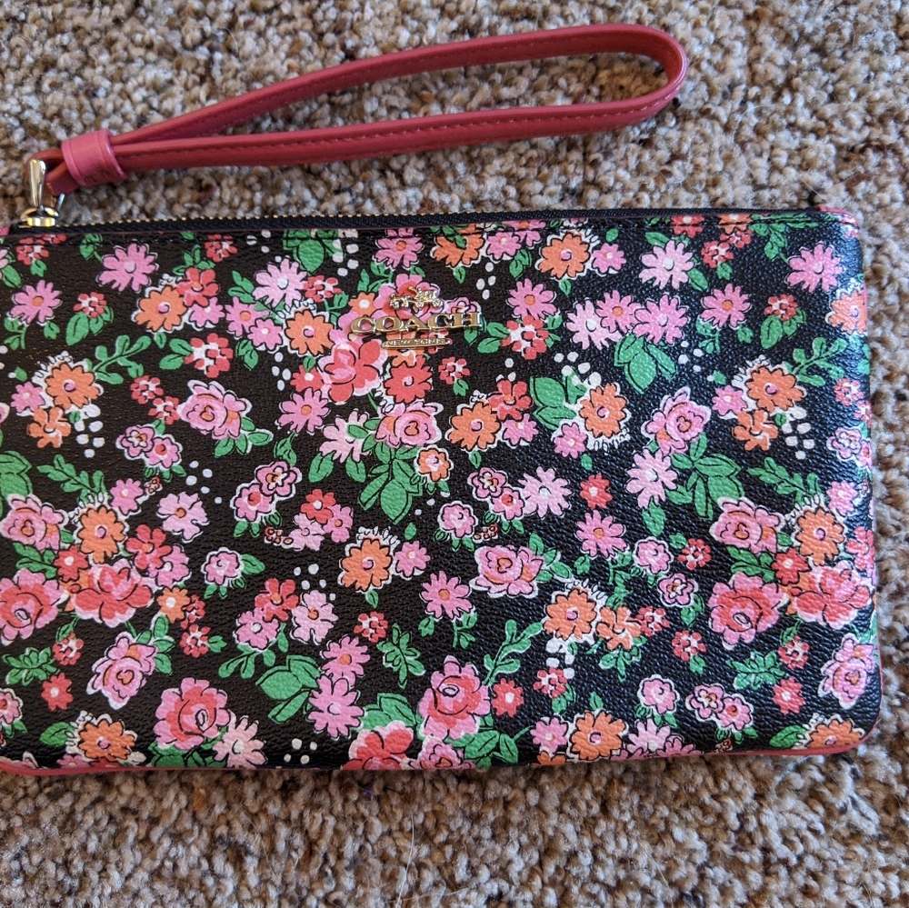 Floral Coach wristlet